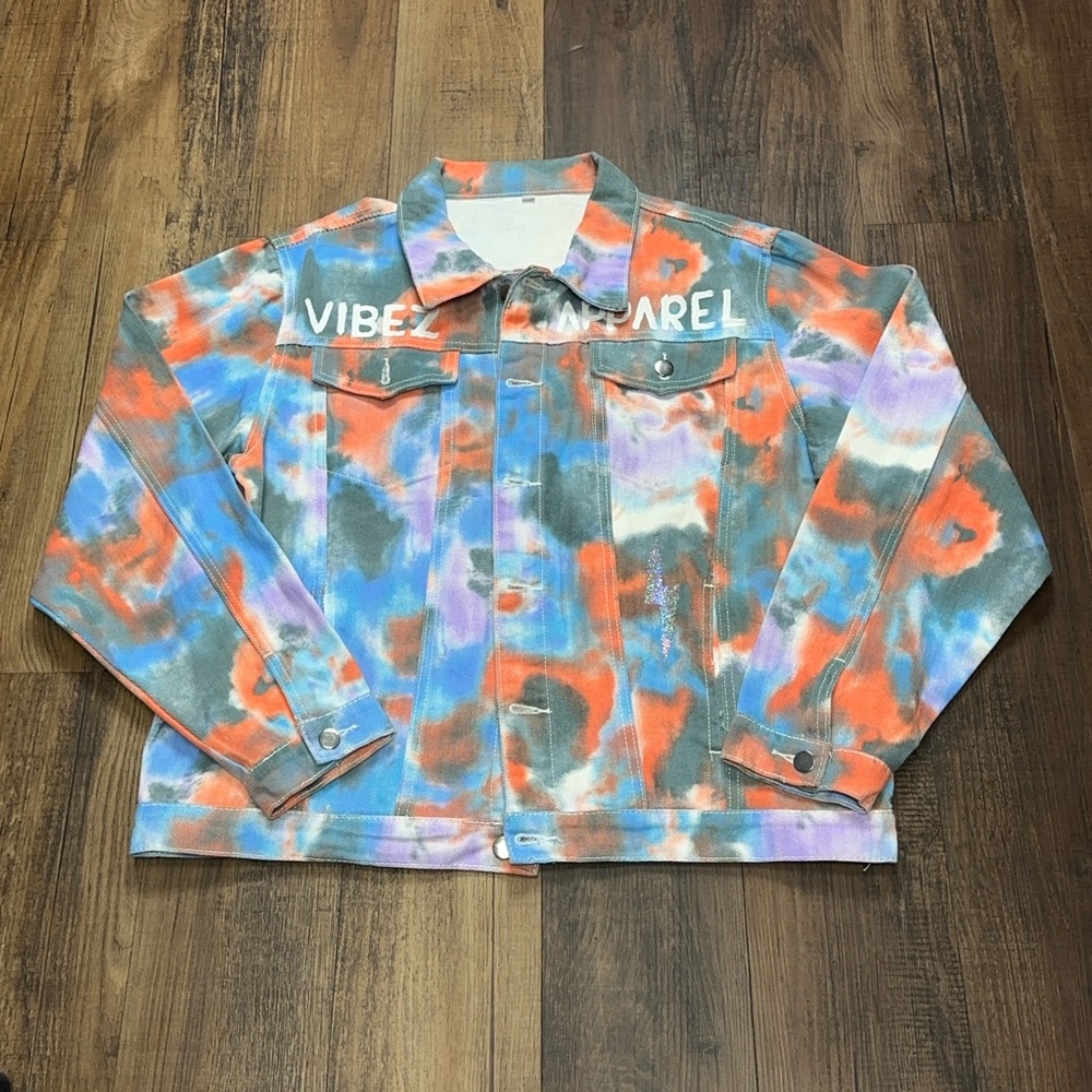 “If Not Me Then Who” Tie-Dye Jacket